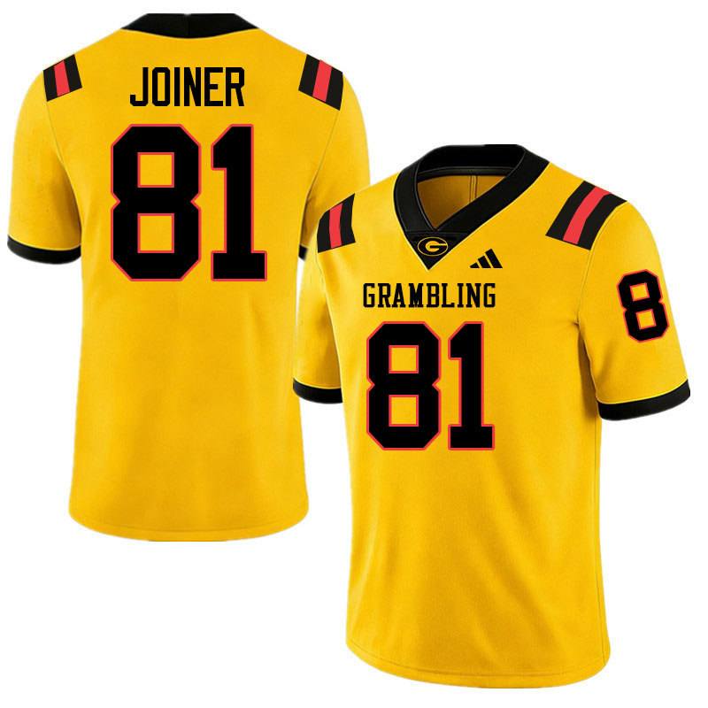 Grambling State Tigers #81 Charlie Joiner College Football Jerseys,Uniforms-Gold